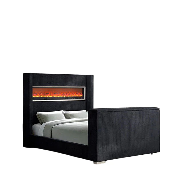 Sumter Contemporary Bed with Fireplace & TV Lift - Image 10
