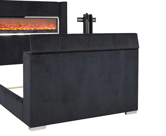 Sumter Contemporary Bed with Fireplace & TV Lift - Image 5