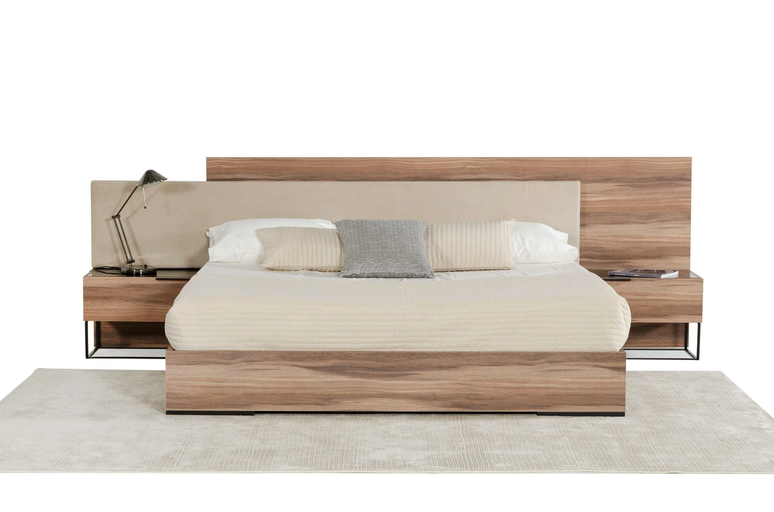 Sycamore Walnut & Fabric Bed - Image 8