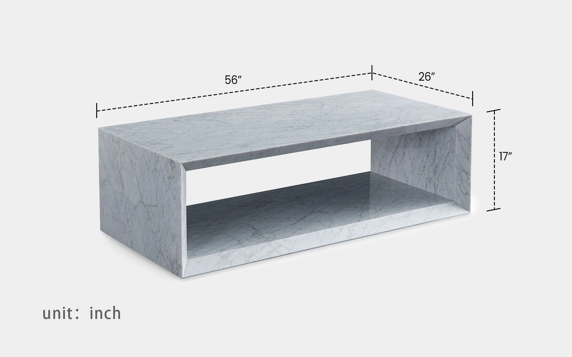 Trillium Marble Rectangle Coffee Table - Image 5