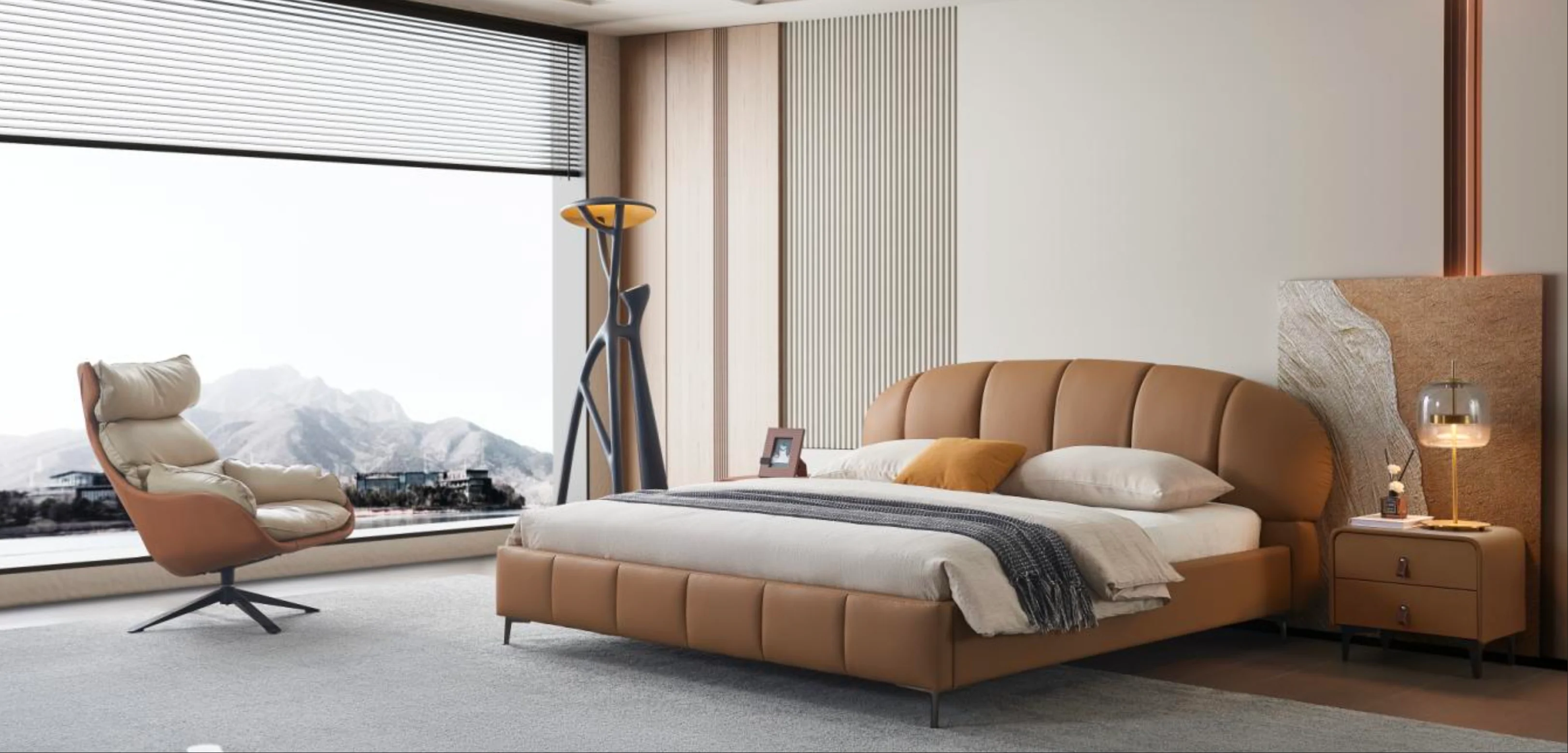 Urban Arch Leather Bed - Image 3