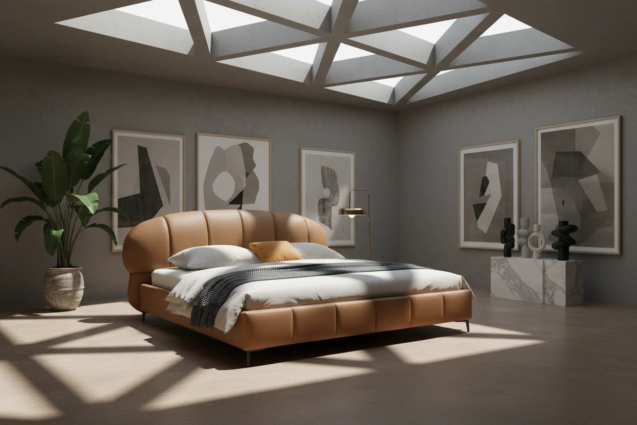 Urban Arch Leather Bed - Image 5