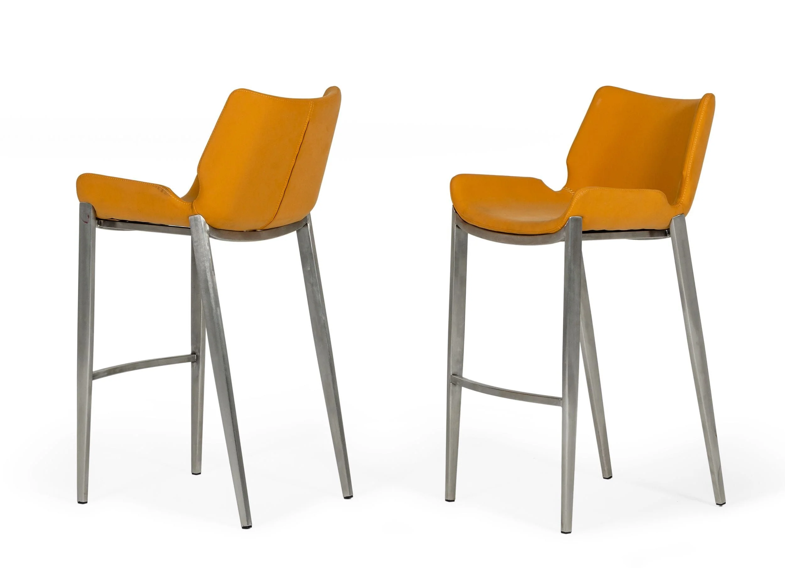 Saddle Style Low Back Barstool ( set of 2 )