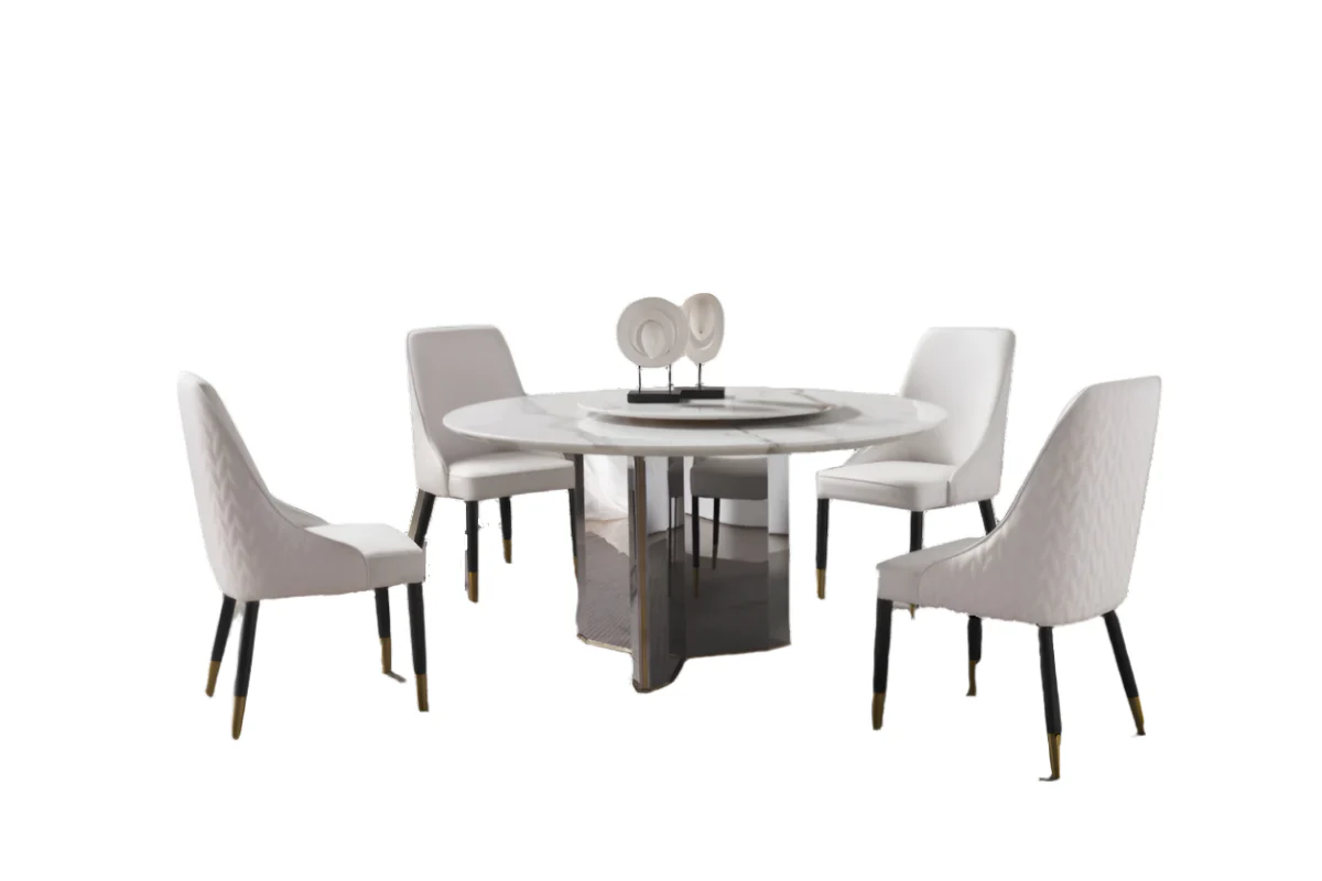 Valta Marble Round Dining Table - Image 3