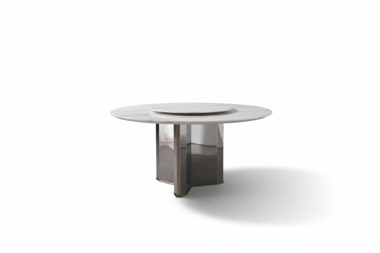 Valta Marble Round Dining Table - Image 5