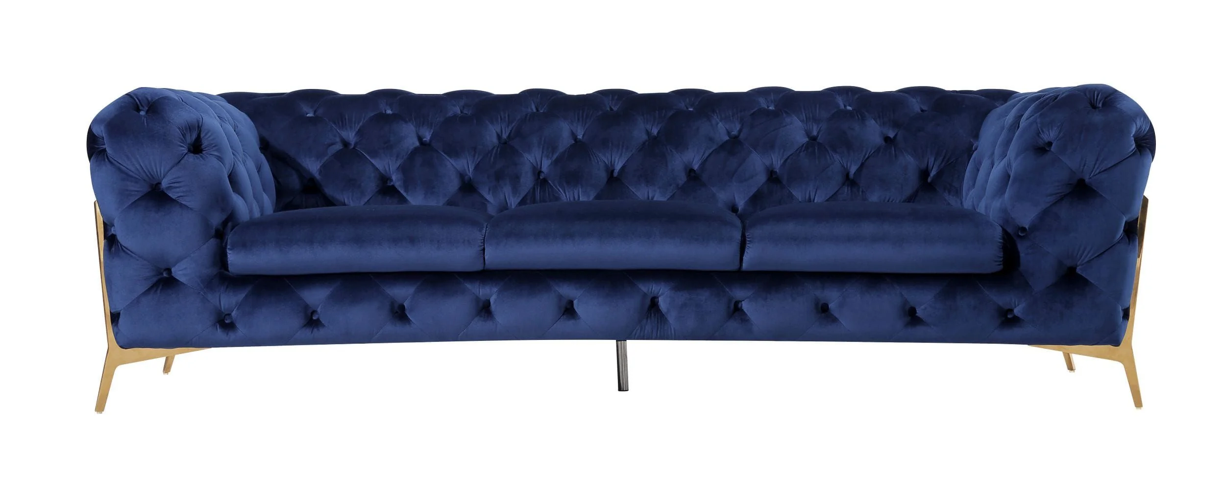 Velvet Grandeur Sofa Set - Transitional Fabric Sofa - Image 4