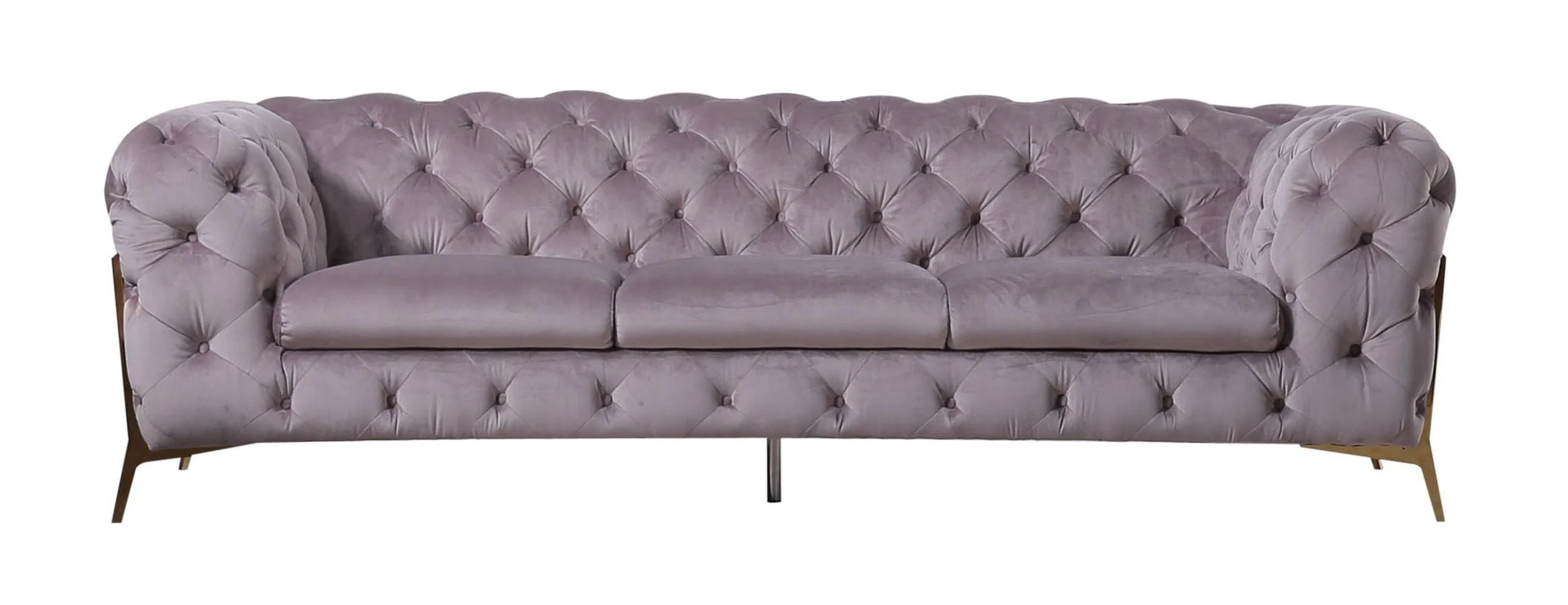 Velvet Grandeur Sofa Set - Transitional Fabric Sofa - Image 6