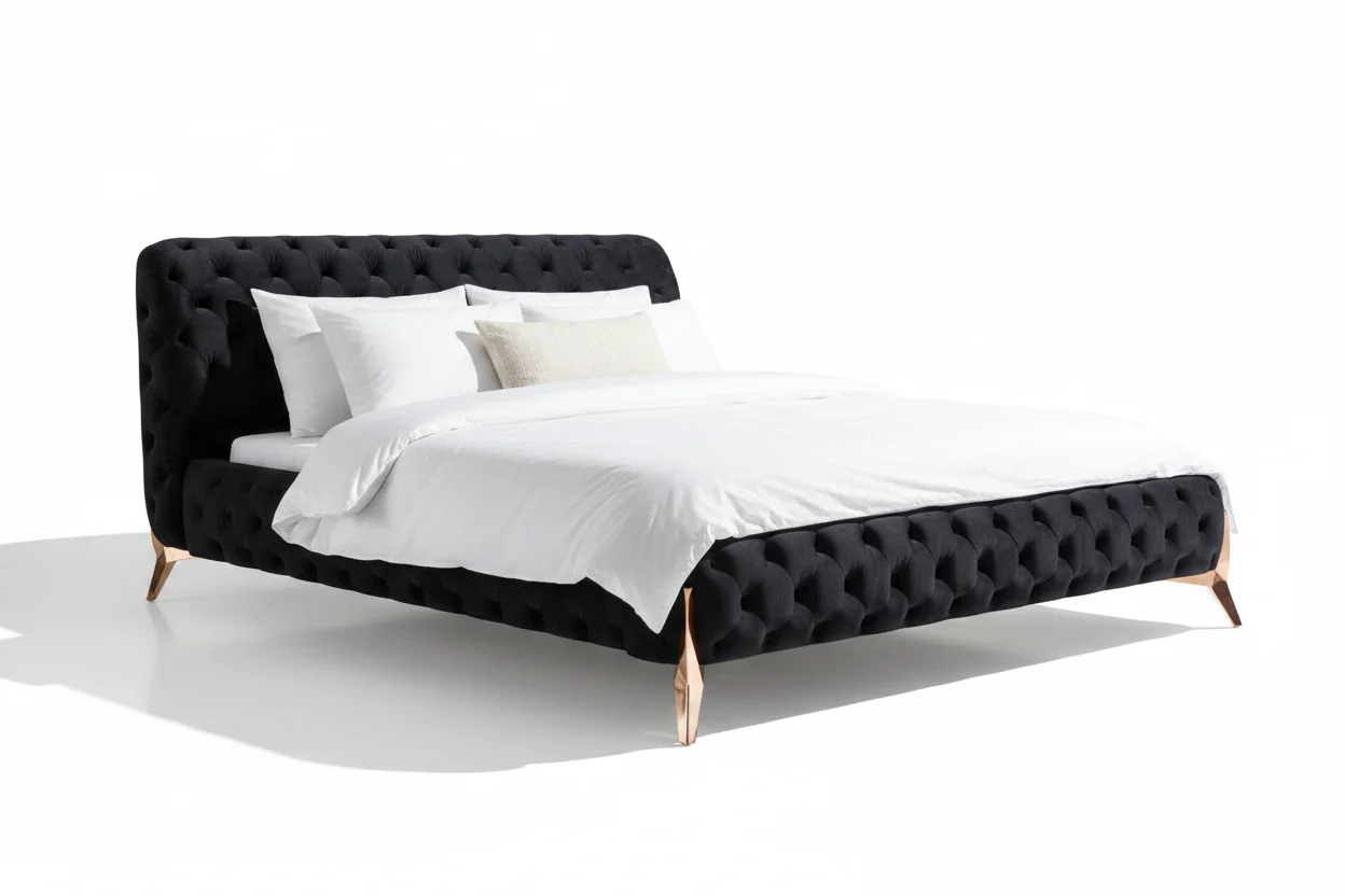Velvet Regal Tufted Bed