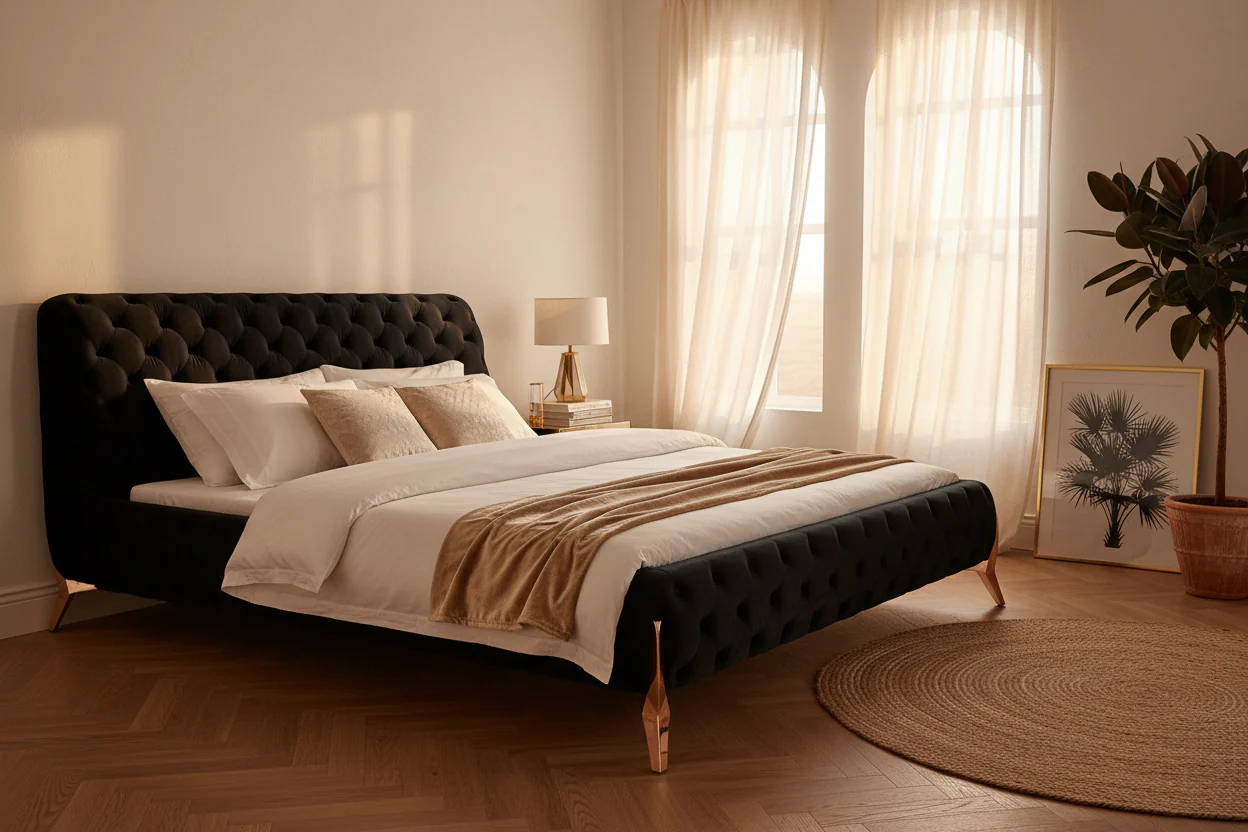 Velvet Regal Tufted Bed - Image 2