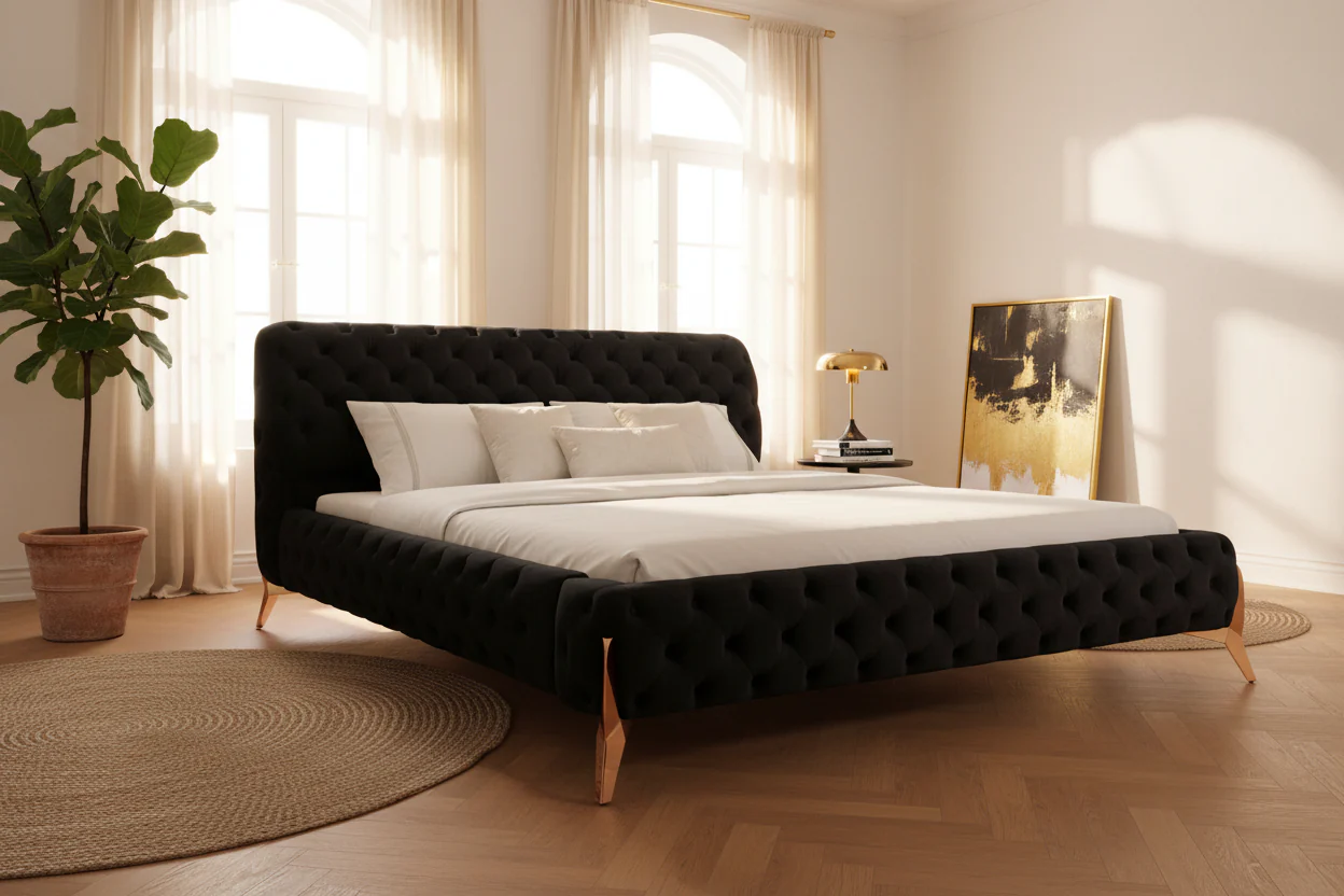 Velvet Regal Tufted Bed - Image 4