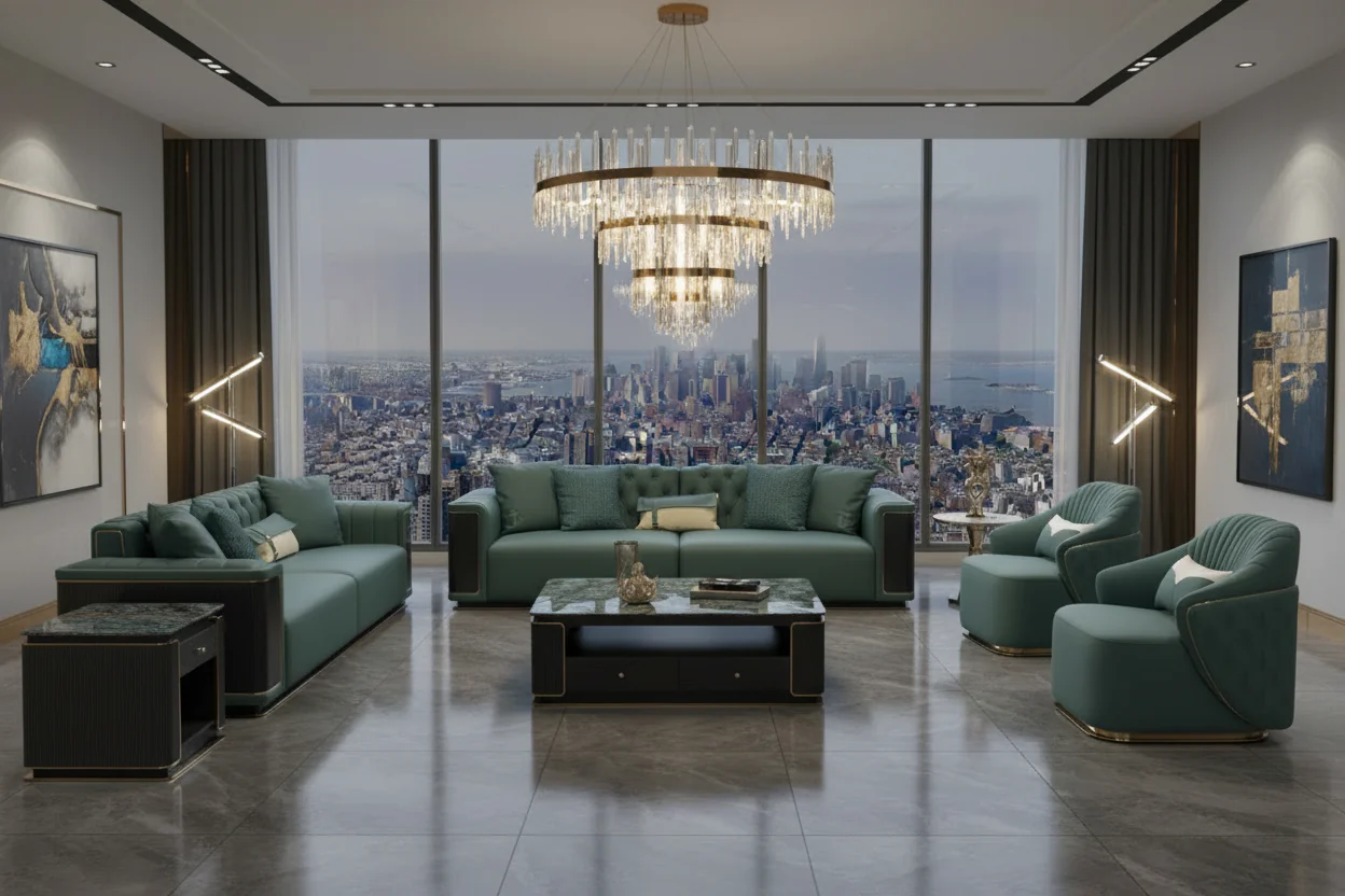 Verde Majestic Sofa Set