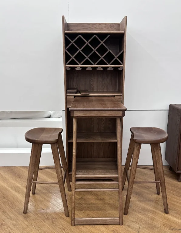Vintner Bar Table Set with Wine Rack - Image 2