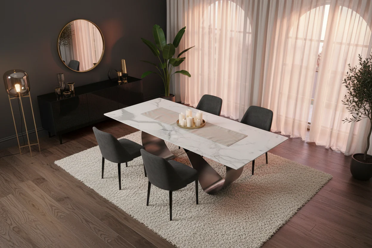 Vivaldi Marble Dining Table - Image 12