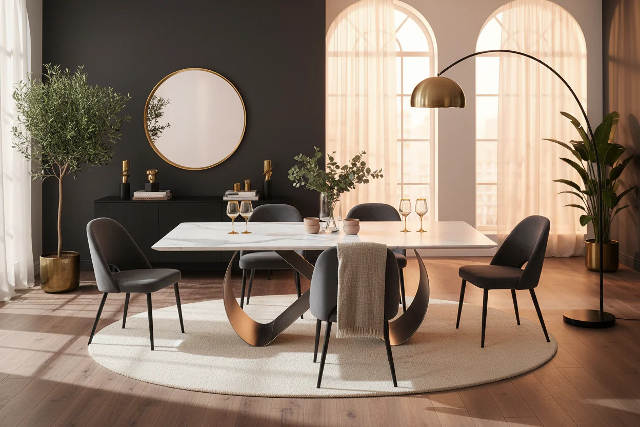 Vivaldi Marble Dining Table - Image 7